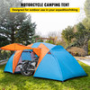 Motorcycle Camping Tent, 3-4 Person Motorcycle Tent for Camping, Waterproof Backpacking Tent w/Integrated Motorcycle Port, Easy Setup Motorcycle Tent for Outdoor Hiking Hunting Adventure Travel