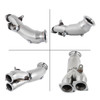 Polished Exhaust Down Pipe For 11-12 BMW E82 E88 E90 E92 N55 B30 Single Turbo