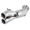 Polished Exhaust Down Pipe For 11-12 BMW E82 E88 E90 E92 N55 B30 Single Turbo