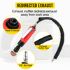 Air Tire Buffer, 2500rpm Low Speed Tire Buffer, 35 mm Pneumatic Buffing Tool, Variable Speed Tire Grinder With Whip Hose, Tire Repair Buffing Wheel For Inner Liner Cleaning, Reaming And Drilling