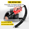 Air Tire Buffer, 2500rpm Low Speed Tire Buffer, 35 mm Pneumatic Buffing Tool, Variable Speed Tire Grinder With Whip Hose, Tire Repair Buffing Wheel For Inner Liner Cleaning, Reaming And Drilling