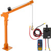 Davit Crane, 1100 lbs Truck Crane, Wireless Remote Control Dock Crane, 12V 360Ã¸ Swivel Electric Crane for Truck, Crane Hitch for Lifting Goods in Construction, Forestry, Factory, and Transport