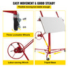Drywall Rolling Lifter Panel, 11ft Sheetrock Lift Drywall Lift, 150lb Weight Capacity Panel Hoist Jack Tool, Steel Material w/Telescopic Arm & 3 Lockable Wheels, 48x192 in Plasterboard Size