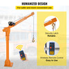 Davit Crane, 1100 lbs Truck Crane, Wireless Remote Control Dock Crane, 110V 360ø Swivel Electric Crane for Truck, Crane Hitch for Lifting Goods in Construction, Forestry, Factory, and Transport