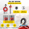 Hand Chain Hoist, 2200 lbs /1 Ton Capacity Chain Block, 8ft/2.5m Lift Manual Hand Chain Block, Manual Hoist w/Industrial-Grade Steel Construction for Lifting Good in Transport & Workshop, Red