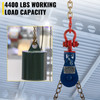 2ton Snatch Block with Chain, 4400 lbs Capacity Snatch Rigging Block, 3'' Single Sheave Block w/Swivel Hook, G70 Chain, Fit 3/8'' Wire Cable Heavy Duty for Pulling Wrecker Roll Back Recovery
