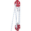 Twin Sheave Block And Tackle 7500lb Pulley System 200 Feet 1/2 Double Braid Rope