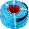 Synthetic Winch Rope 3/8in x 100ft, Winch Line Cable with G70 Hook 18,740lbs Working Strength, 12 Strands, Synthetic Winch Cable w/Protective Sleeve, for Vehicles Towing, Blue