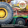 Chain and Binder Kit 5/16in-3/8in, Ratchet Load Binders 6600lbs Working Strength, Ratchet Binders and Chains, 5/16in x 12ft Chains w/ G70 Hooks, for Truck, Tie Down, Hauling, Towing
