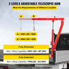 Davit Crane, 2000lbs Pickup Truck Crane, 360Ã¸Swivel Design, Hydraulic Crane Hoist Telescopic Hoist Crane for Truck, Crane Hitch for Lifting Goods in Construction, Factory, and Transport