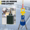 2ton Snatch Block with Chain, 4400 lbs Capacity Snatch Rigging Block, 3''  Single Sheave Block w/