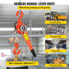 6600lbs 5ft Ratcheting Lever Block Chain Hoist Come Along Puller Pulley