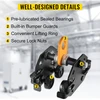 Beam Trolley 1100 LBS/0.5 Ton Capacity with Side Guide Rollers 1.6"-3.3" Adjustable Width