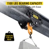 Beam Trolley 1100 LBS/0.5 Ton Capacity with Side Guide Rollers 1.6"-3.3" Adjustable Width