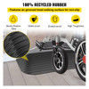 Rubber Threshold Ramp, 1.5" Rise Threshold Ramp Doorway, Recycled Rubber Power Threshold Ramp Rated 2200Lbs Load Capacity, Non-Slip Surface Rubber Solid Threshold Ramp for Wheelchair and Scooter