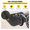 Rubber Threshold Ramp, 3" Rise Threshold Ramp Doorway, Recycled Rubber Power Threshold Ramp Rated 2200 Lbs Load Capacity, Non-Slip Surface Rubber Solid Threshold Ramp for Wheelchair and Scooter