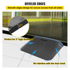 Rubber Threshold Ramp, 3" Rise Threshold Ramp Doorway, Recycled Rubber Power Threshold Ramp Rated 2200 Lbs Load Capacity, Non-Slip Surface Rubber Solid Threshold Ramp for Wheelchair and Scooter
