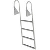 Aluminum Dock Ladder, Boat Dock Ladder 4 Steps Pontoon Ladder, Dock Stairs