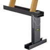 Ladder Extender 20x4.7-Inch, Extension Ladder 10.5-16.7-Inch Adjustable Height Range, Ladder Leveling Tool, Stair Ladder Extension with Chain Pins in Steel for Stairs, in Black Powder Coated