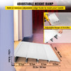 Door Threshold Ramp, 4" Rise Door Ramp for Wheelchairs, Aluminum Threshold Ramp for Doorways Rated 800 lbs Load Capacity, Adjustable Threshold Ramp for Wheelchairs, Scooters, and Power Chairs