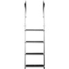 Dock Ladder with Rubber Mat, Pontoon Boat Ladder Aluminum 4 Step, Each Step 18" x 4", Swim Ladder 330Lbs Load, for Lake, Marine Boarding, Pool