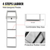 Aluminum Dock Ladder Boat Dock Ladder, 4 Steps, Pontoon Boat Ladder, Dock Stairs