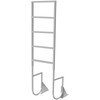 Dock Ladders Flip Up, Dock Ladder with Rubber Mat, Swim Ladder Aluminum 5 Step, Each Step 21.5" x 1.2", 350Lbs Load, for Lake, Marine Boarding, Pool