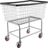 Wire Laundry Cart Wire Laundry Basket 4.5 Bushel Heavy Duty W/ 5'' Wheels