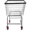 Wire Laundry Cart Wire Laundry Basket 4.5 Bushel Heavy Duty W/ 5'' Wheels