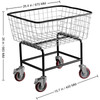 Wire Laundry Cart Wire Laundry Basket 4.5 Bushel Heavy Duty W/ 5'' Wheels