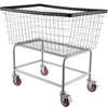 Wire Laundry Cart Wire Laundry Basket 4.5 Bushel Heavy Duty W/ 5'' Wheels