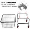 Wire Laundry Cart Wire Laundry Basket 4.5 Bushel Heavy Duty W/ 5'' Wheels
