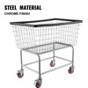 Wire Laundry Cart Wire Laundry Basket 4.5 Bushel Heavy Duty W/ 5'' Wheels
