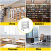 Book Cart Library Cart 200lb with Double Sided W-Shaped Sloped Shelves in White