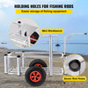 Beach Fishing Cart Fish & Marine Carts w/
Balloon Tires for Sand 265lbs