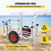 Beach Fishing Cart Fish & Marine Carts w/
Balloon Tires for Sand 265lbs