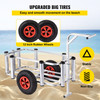Beach Fishing Cart Fish & Marine Carts w/
Balloon Tires for Sand 265lbs
