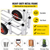 Beach Fishing Cart Fish & Marine Carts w/
Balloon Tires for Sand 265lbs