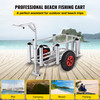 Beach Fishing Cart Fish & Marine Carts w/
Balloon Tires for Sand 265lbs
