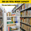 Book Cart Library Cart 200 lbs Capacity with V-Shaped Shelves in Black