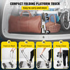 Folding
Hand Cart 330 lb Capacity Dolly Truck w/ 4 Wheels Luggage Trolley
