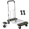 Folding
Hand Cart 330 lb Capacity Dolly Truck w/ 4 Wheels Luggage Trolley