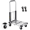 Folding
Hand Cart 330 lb Capacity Dolly Truck w/ 4 Wheels Luggage Trolley