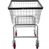 Wire Laundry Cart, 2.5 Bushel Wire Laundry Basket with Wheels, 20''x15.7''x26'' Commercial Wire Laundry Basket Cart, Steel Frame With Chrome Finish, 5inch Casters, Wire Cart For Laundry