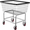 Wire Laundry Cart, 2.5 Bushel Wire Laundry Basket with Wheels, 20''x15.7''x26'' Commercial Wire Laundry Basket Cart, Steel Frame With Chrome Finish, 5inch Casters, Wire Cart For Laundry
