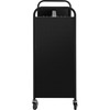 Book Cart Library Cart 200lb w/ Double Sided W-Shaped Sloped Shelves Black
