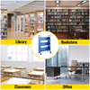 Book Cart Library Cart 200lb with Single Sided V-Shaped Sloped Shelves in Blue