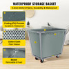 Basket Truck, 10 Bushel Steel Canvas Laundry Basket, 3" Diameter Wheels Truck Cap Basket Canvas Laundry Cart Usually Used to Transport Clothes, Store Sundries Suitable for Hotel, Home, Hospital