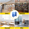 Book Cart Library Cart 200lb with Double Sided W-Shaped Sloped Shelves in Blue