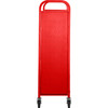 Book Cart Library Cart 200lb with Single Sided V-Shaped Sloped Shelves in Red